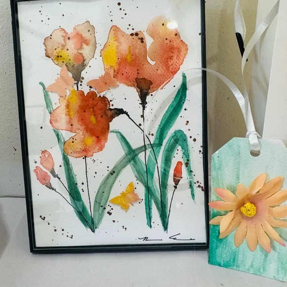 Framed watercolor gift set - Picture 3 of 4